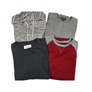 Mens Sweaters Shirt Lot Size Large Levi Brooks Brothers Knit Gray